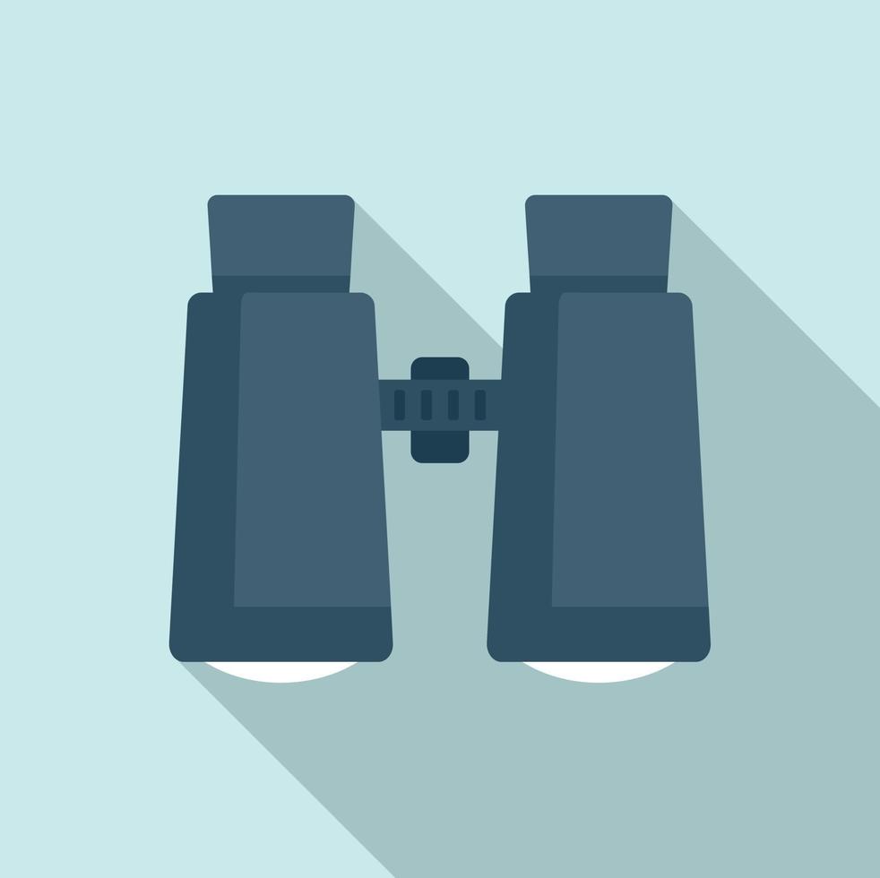Survival binoculars icon, flat style vector