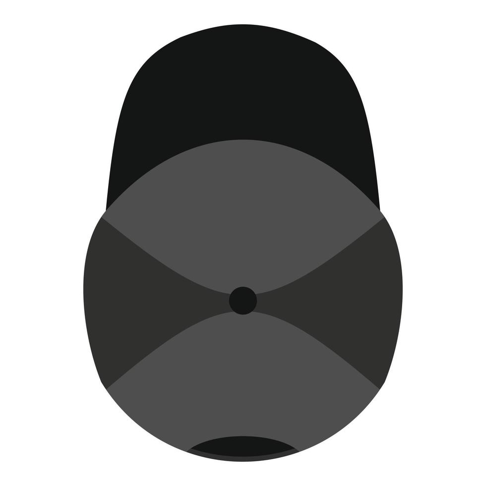 Baseball cap above icon, flat style. vector