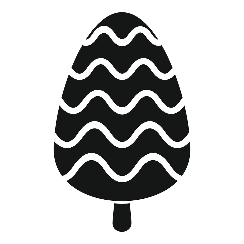 Christmas pine cone icon, simple style vector