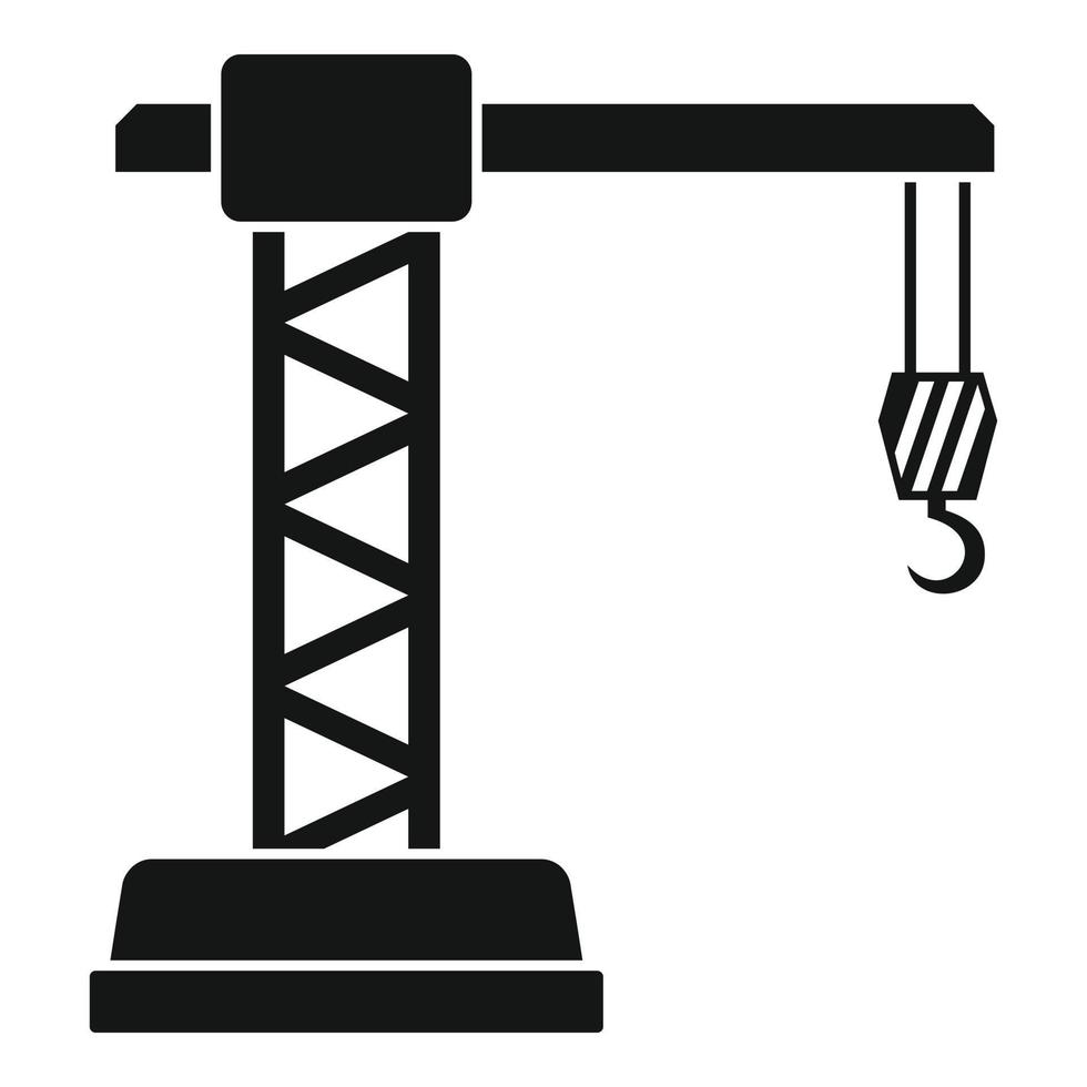 Crane icon, simple style vector