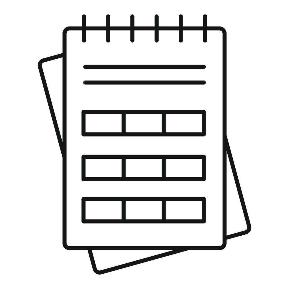 Week finance icon, outline style vector