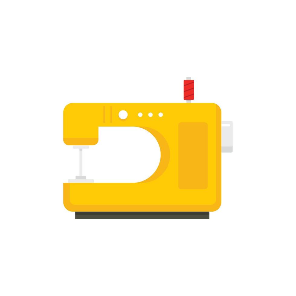 Home sew machine icon, flat style vector