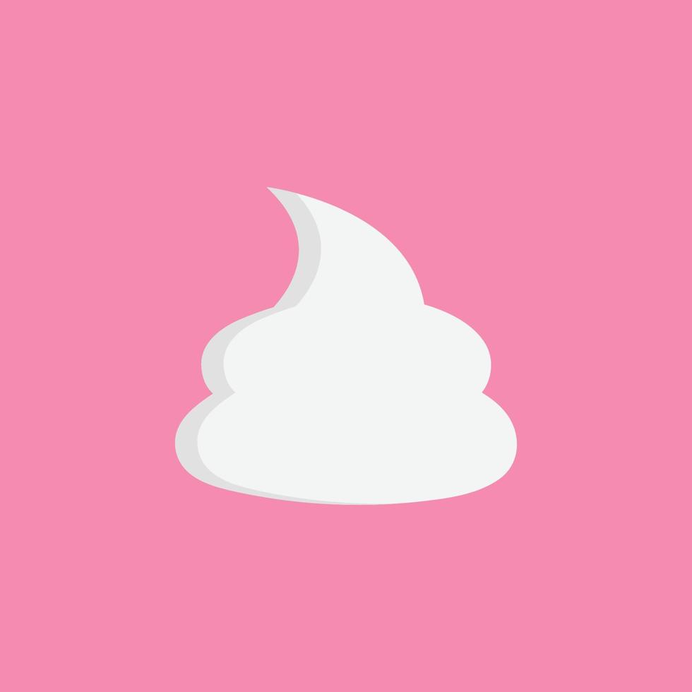 Whipped cream vector illustration