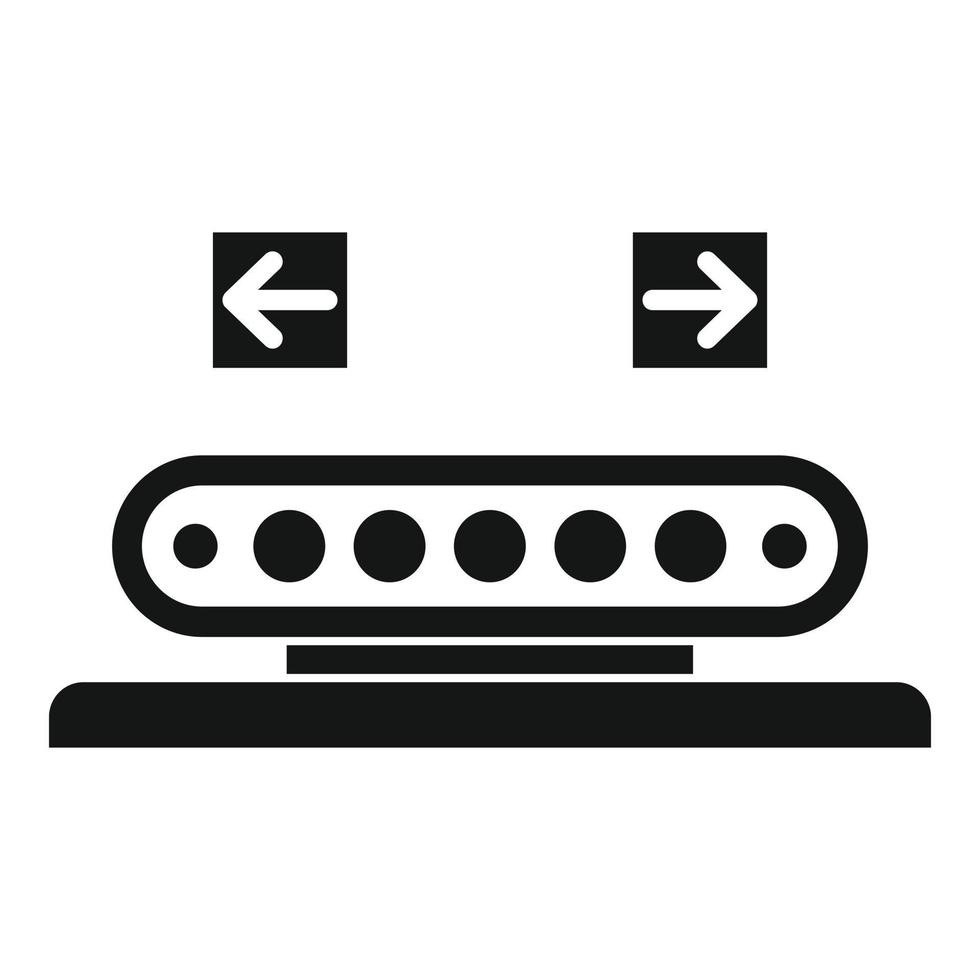Assembly line roll icon, simple style vector