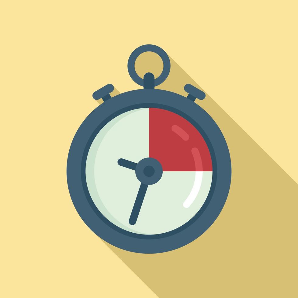 Deadline stopwatch icon, flat style vector