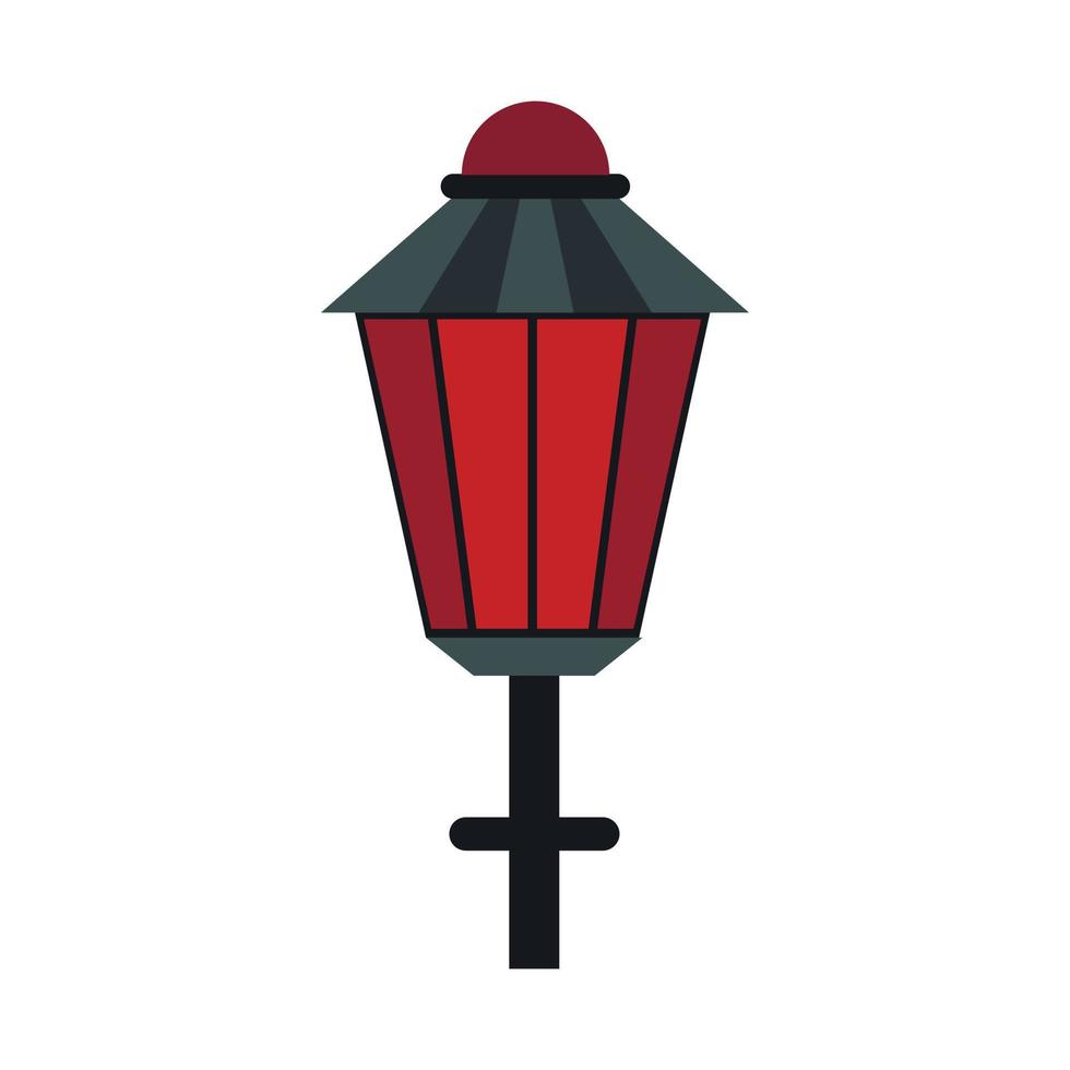 Red light icon in flat style vector