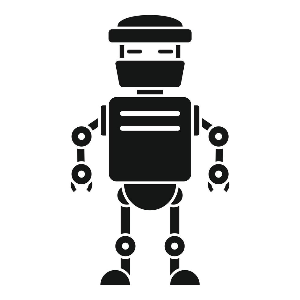 icono humanoide futurista, estilo simple vector