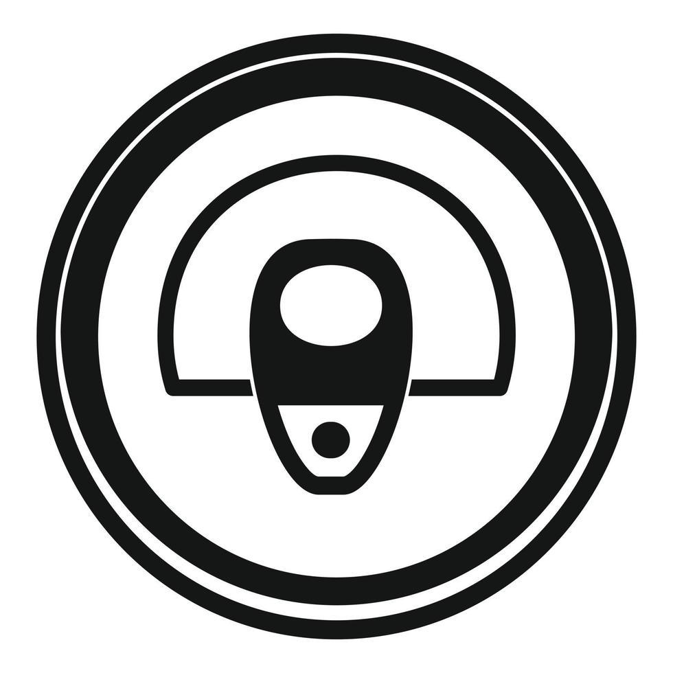 Top can icon, simple style vector