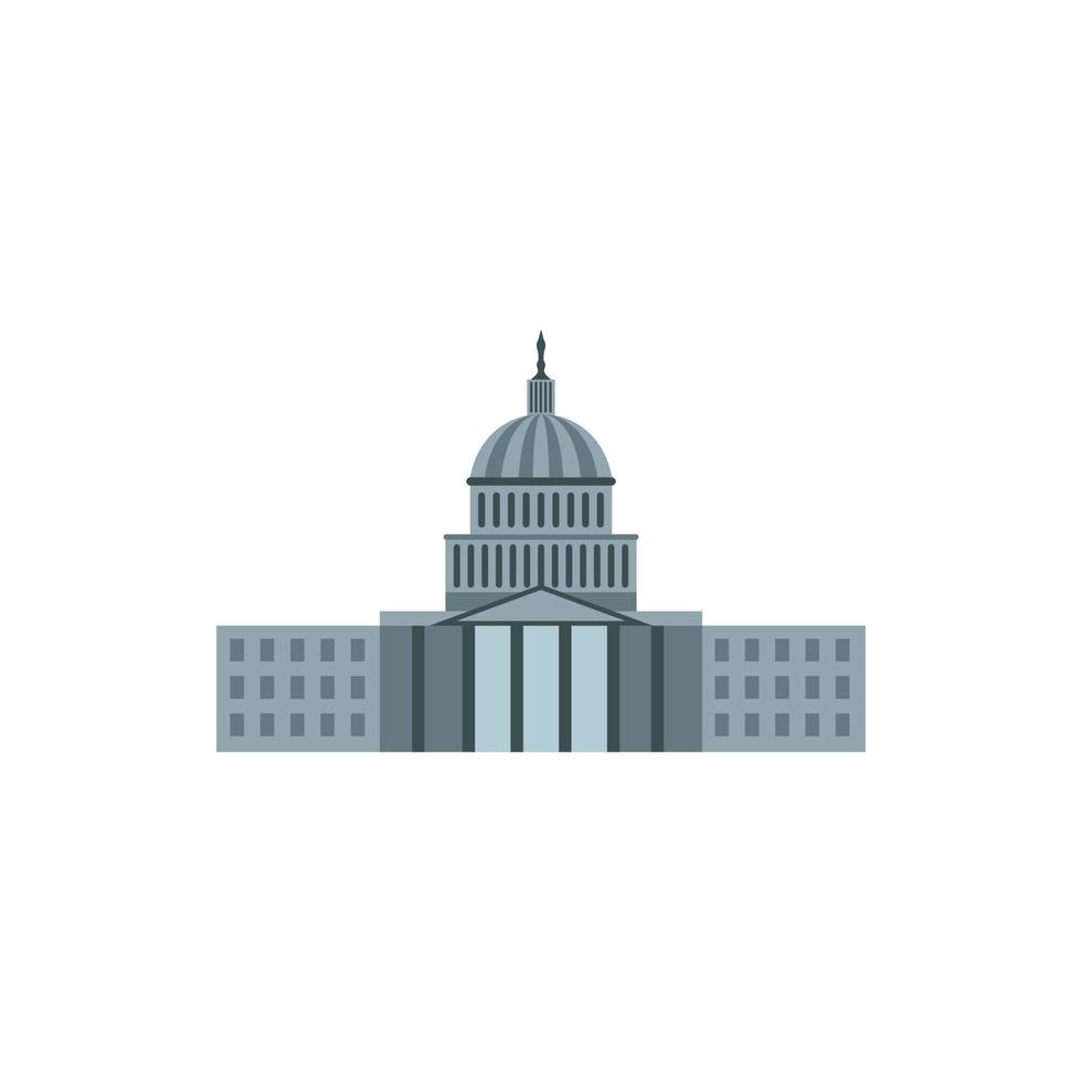 United States Capitol icon, flat style vector