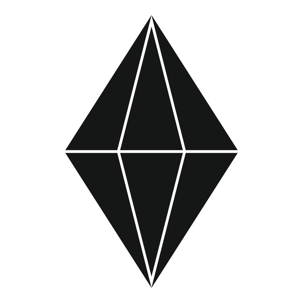 Radian gemstone icon, simple style vector