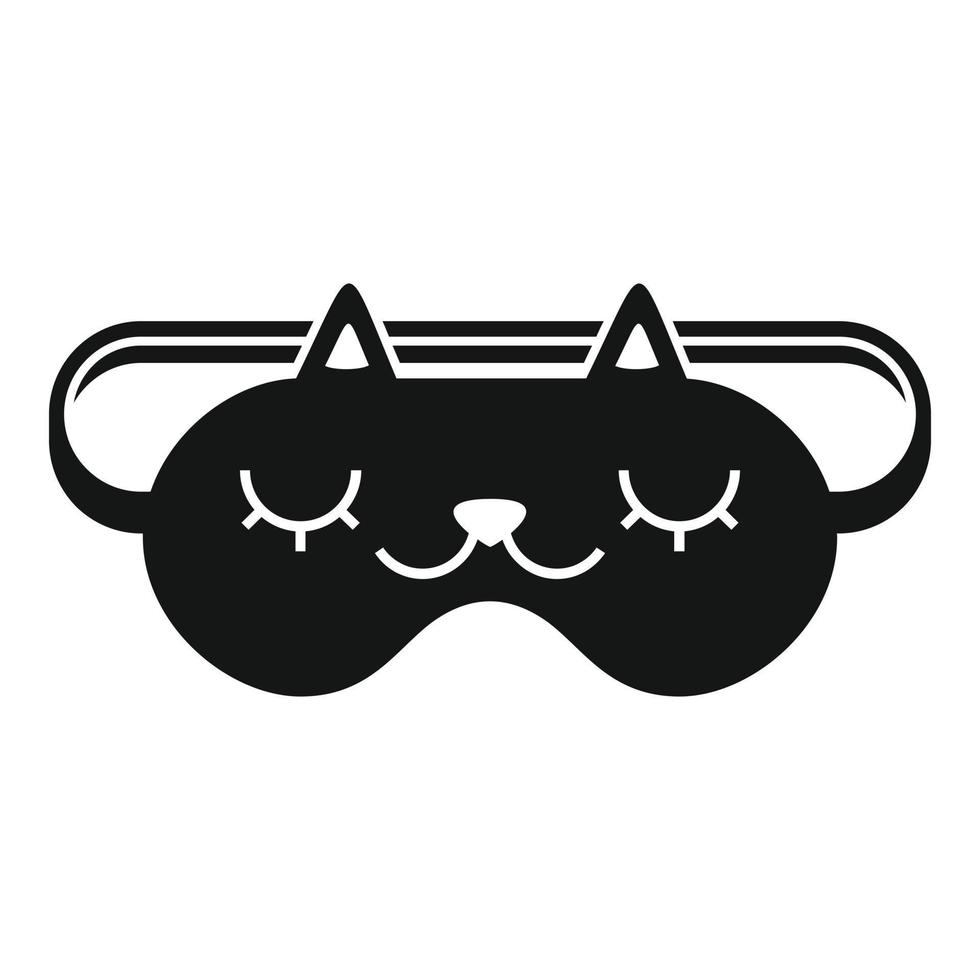 Glasses sleeping mask icon, simple style vector