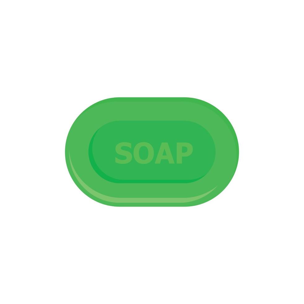 Aloe soap icon, flat style vector