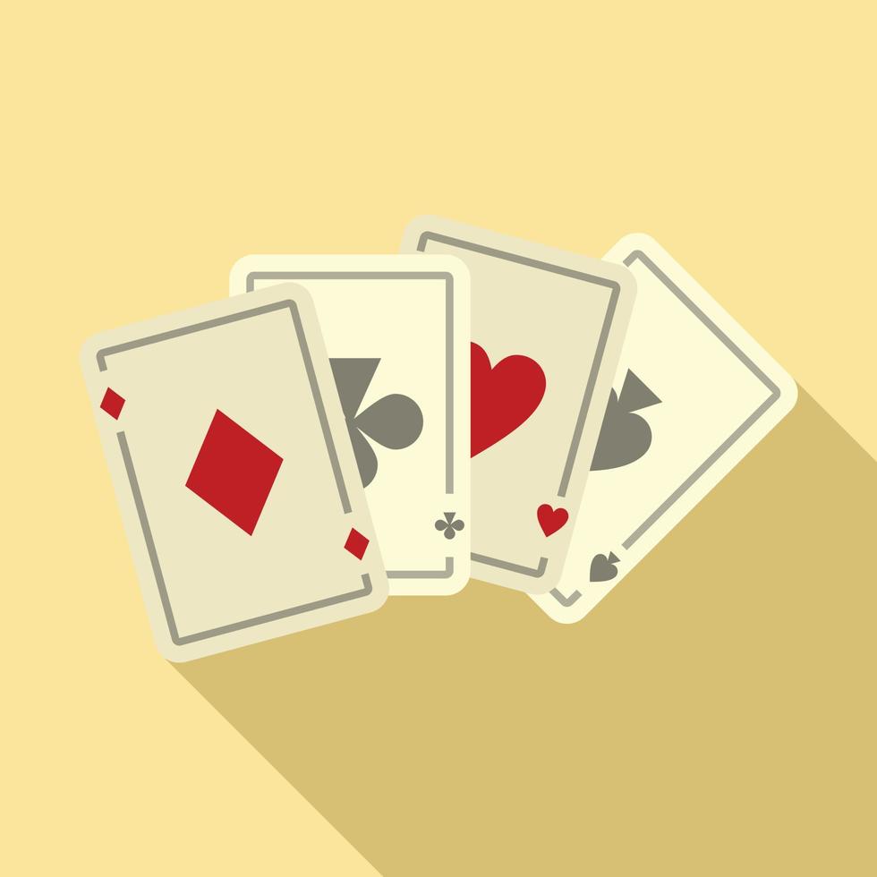 icono de cartas mágicas, tipo plano vector