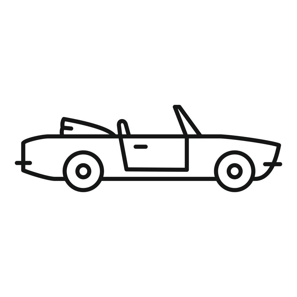 Summer cabriolet icon, outline style vector