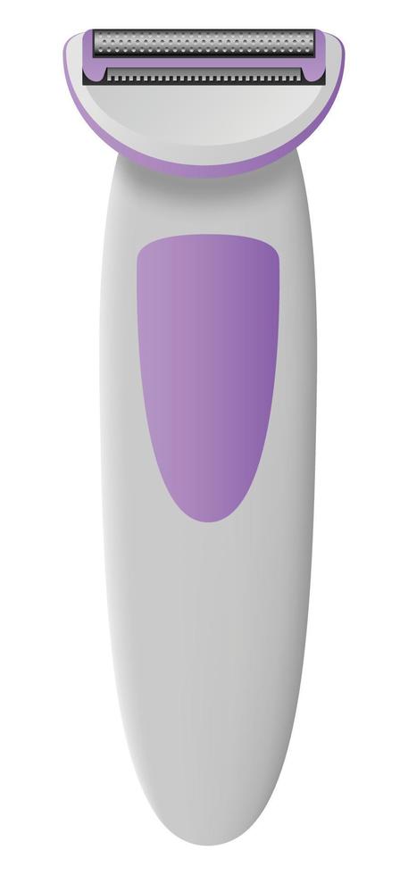 Woman electric razor mockup, realistic style vector