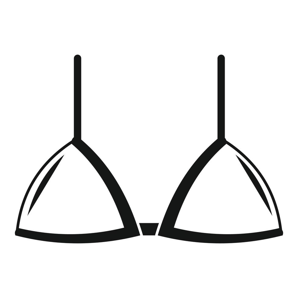 Clothes bra icon, simple style vector