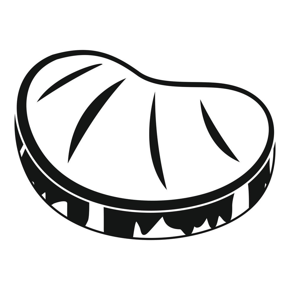 icono de bistec, estilo simple vector