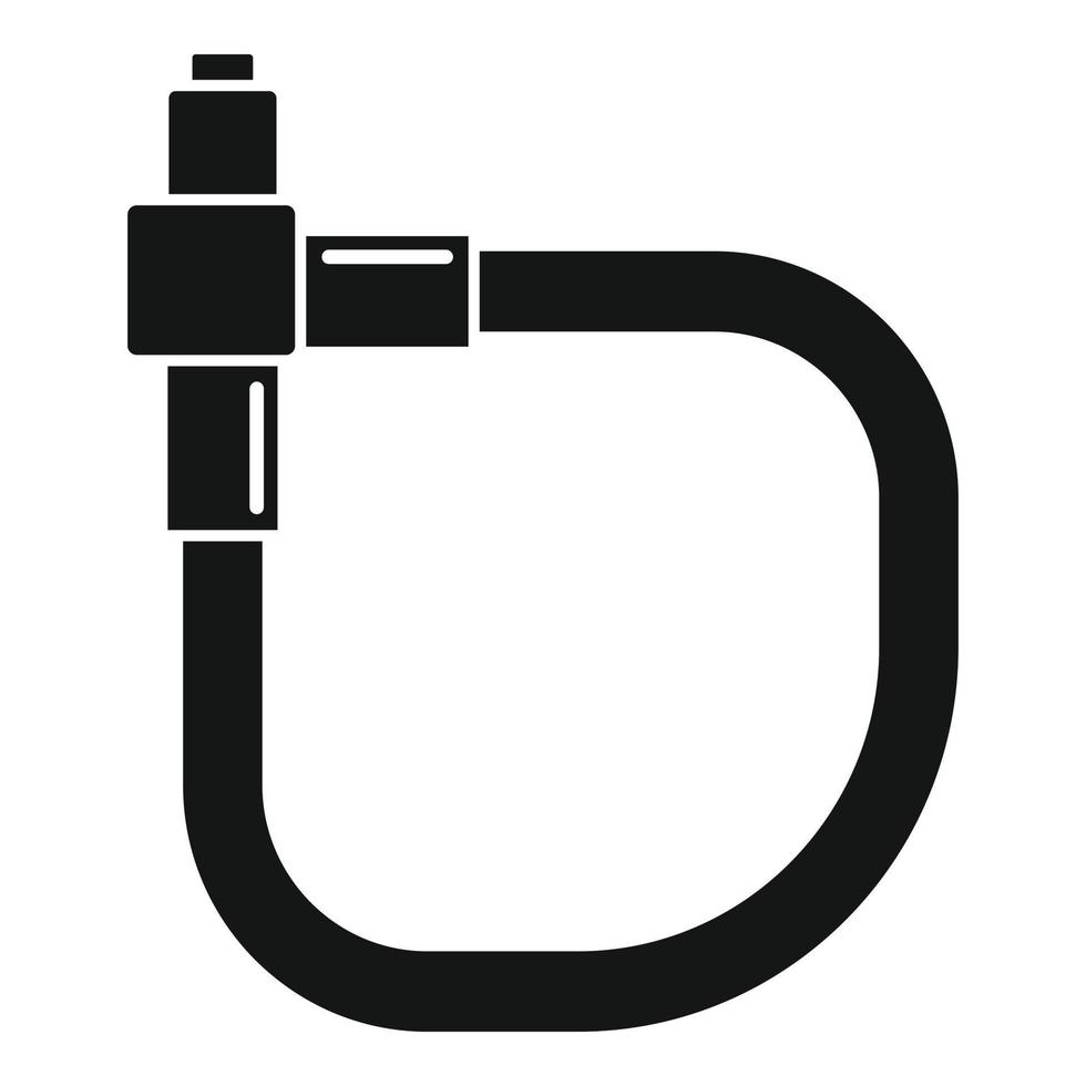 Bike lock icon, simple style vector