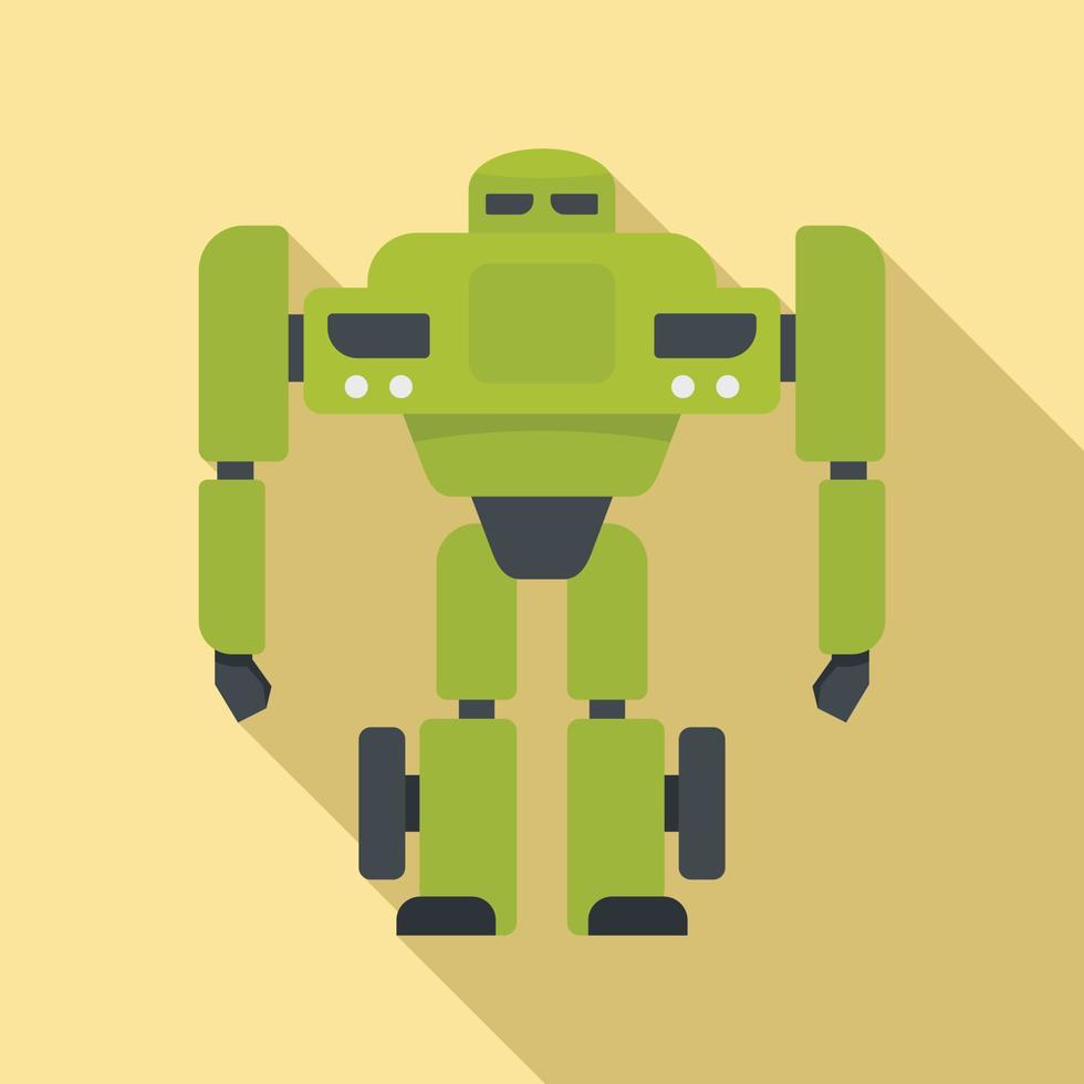 icono de transformador super robot, estilo plano vector