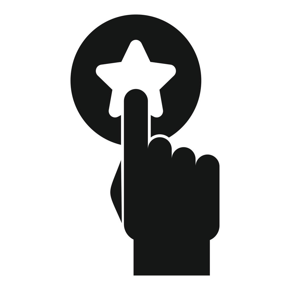 Campaign push button icon, simple style vector
