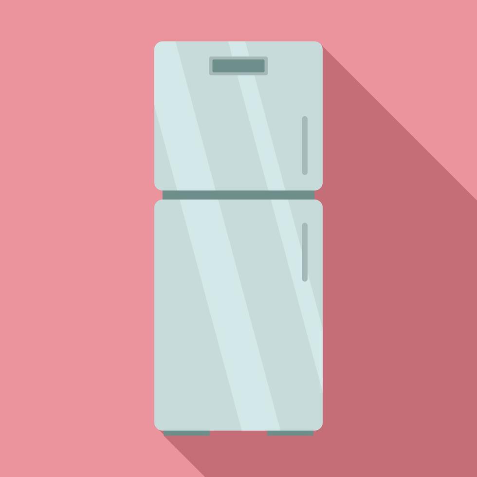 Full fridge icon, flat style vector