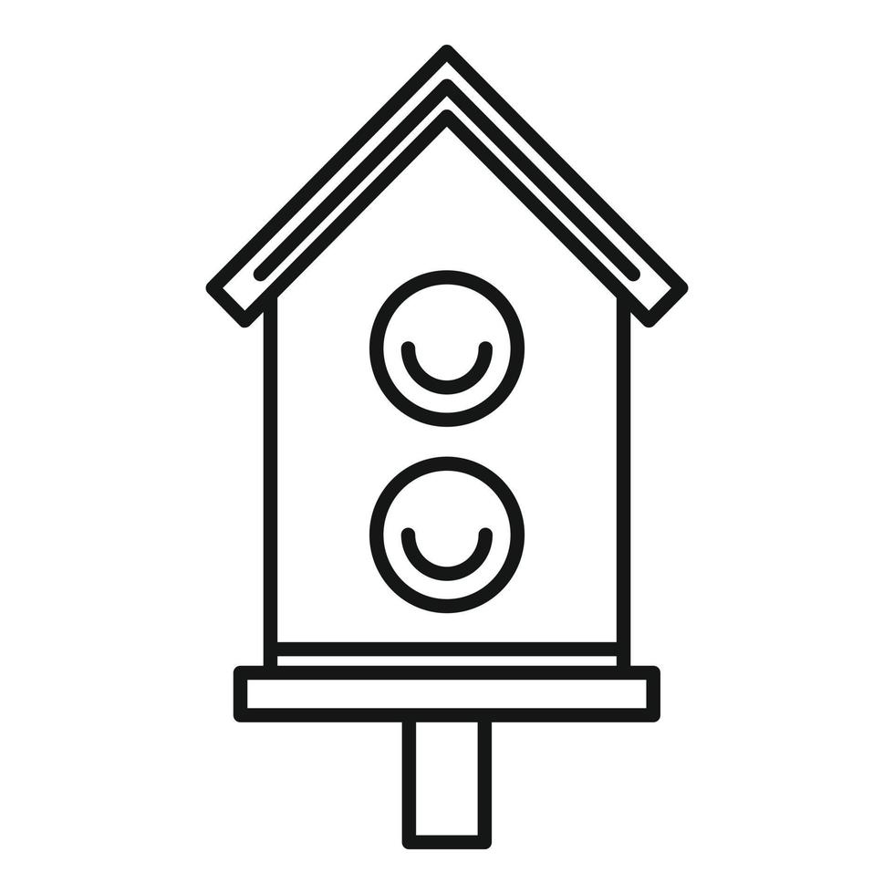 Bird house icon, outline style vector