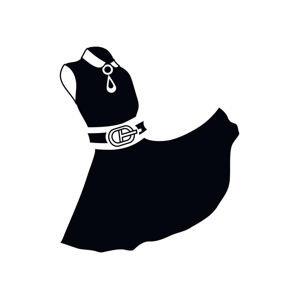 icono de vestido, estilo simple vector