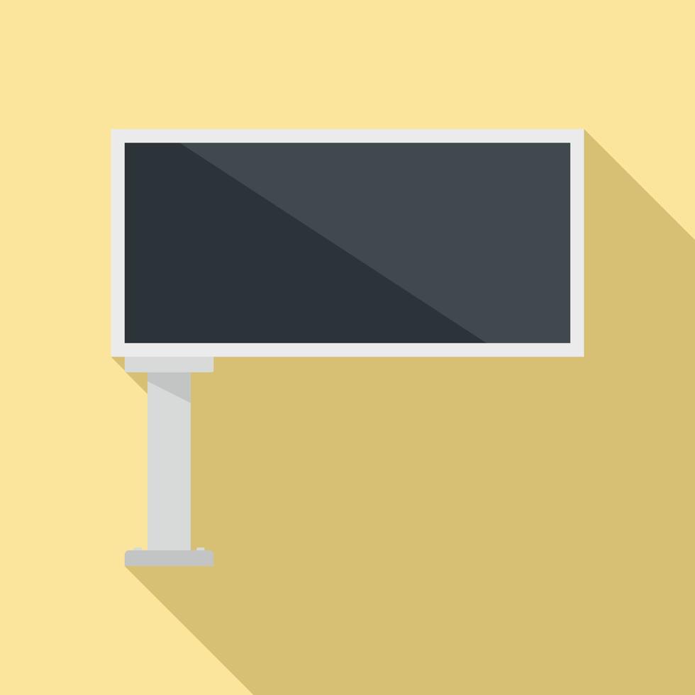 Street billboard icon, flat style vector