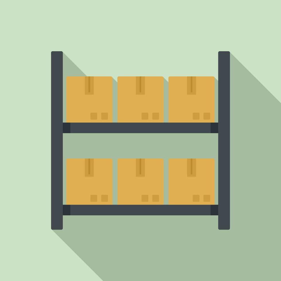 Parcel rack icon, flat style vector