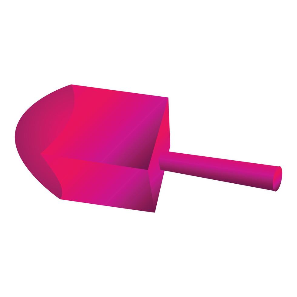 Pink dreidel icon, cartoon style vector