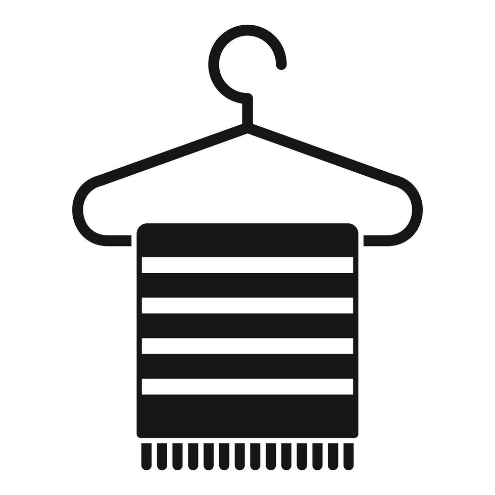 Room service towel hanger icon, simple style vector