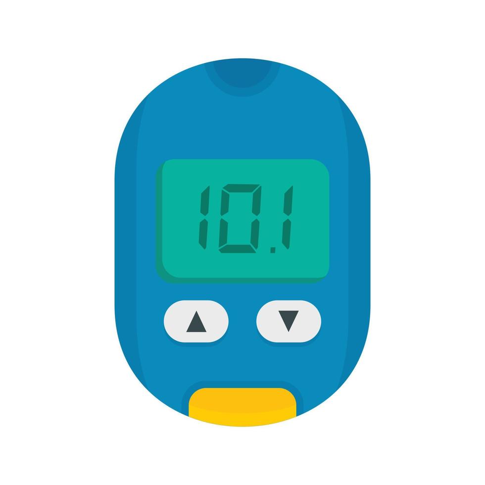Home glucometer icon, flat style vector