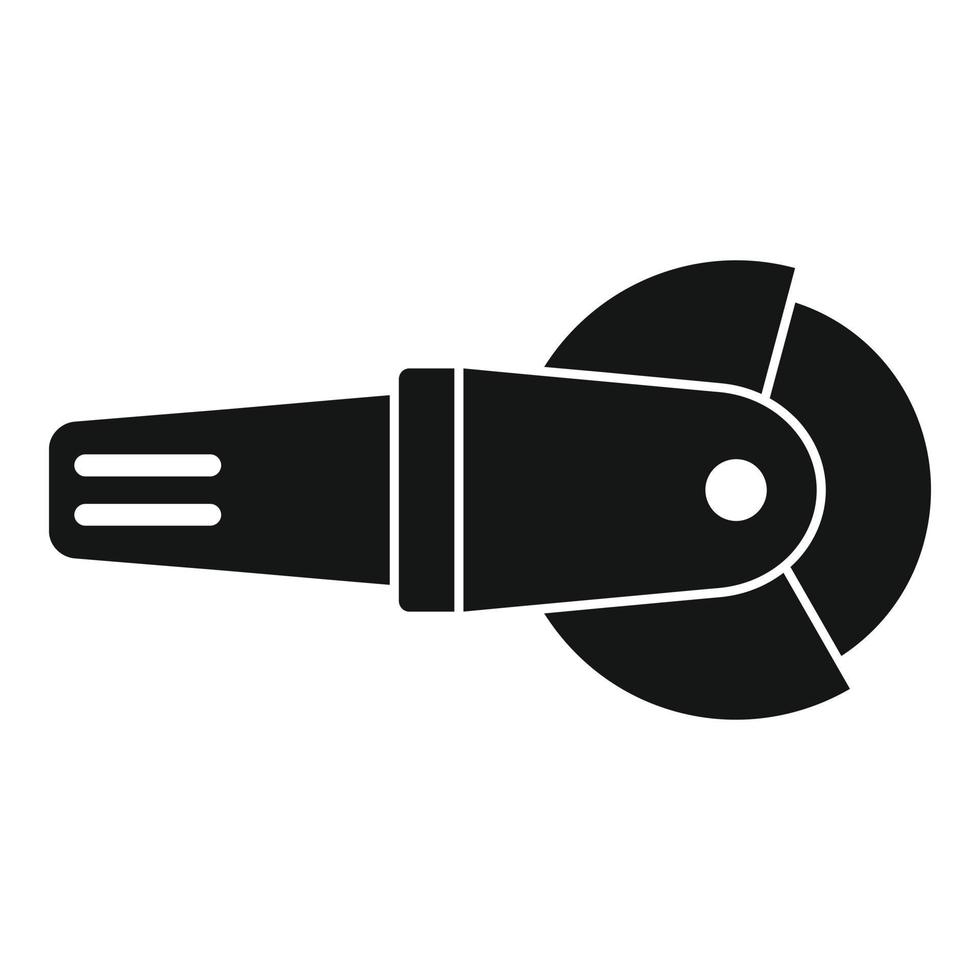 Tiler angle grinder icon, simple style vector