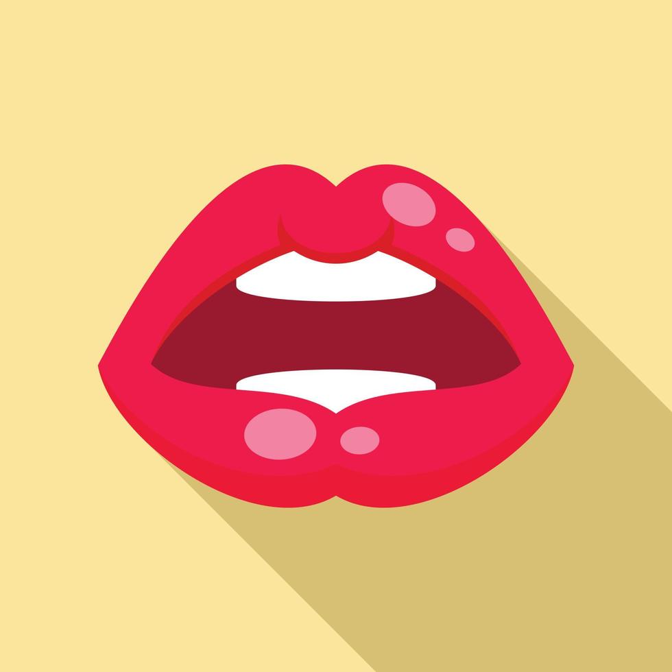 icono de beso sexy, estilo plano vector