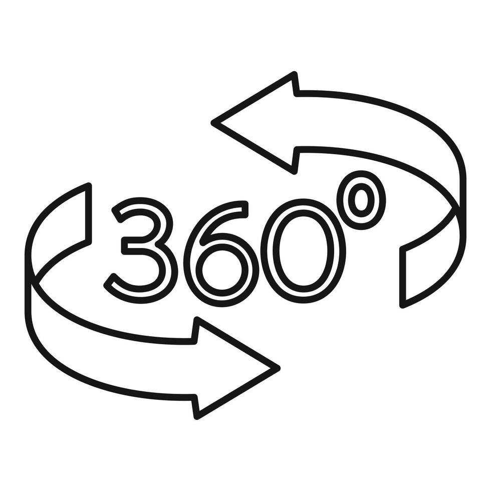 Augmented reality icon, outline style vector