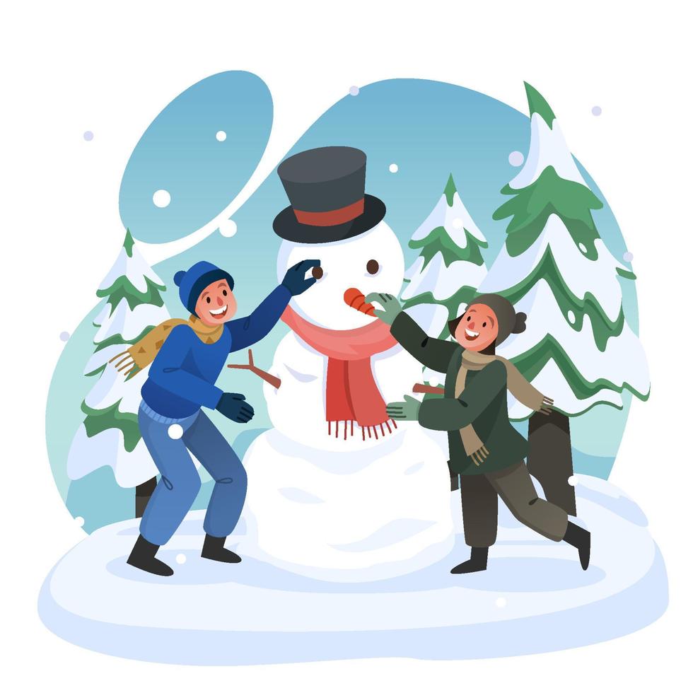 Make A Snowman For Fun vector