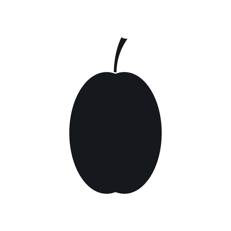 Plum icon, simple style vector