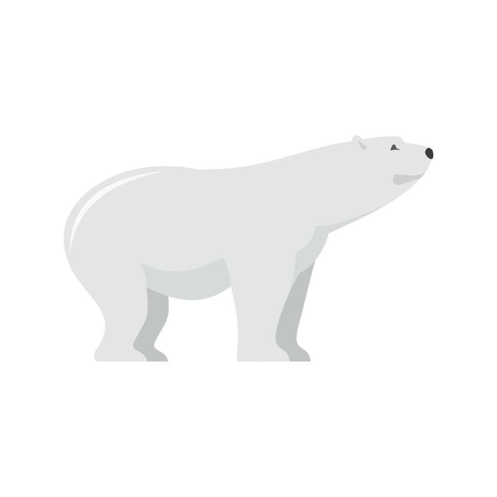 viendo el icono del oso polar, estilo plano vector