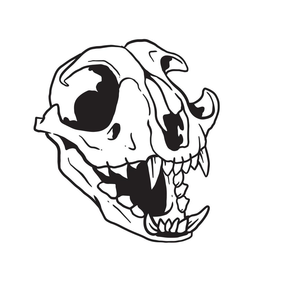 Cat Skull Illustration vector