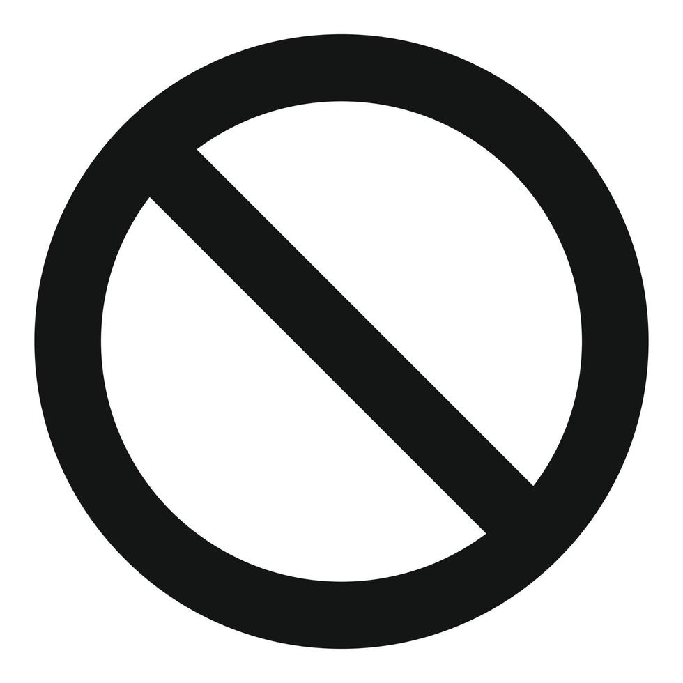 Cursor stop element icon, simple black style vector