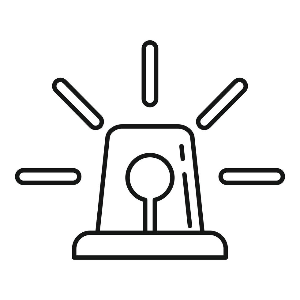 Police flasher icon, outline style vector