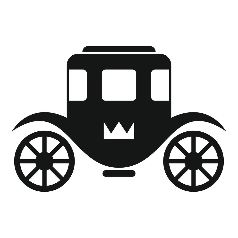 Royal brougham icon, simple style vector