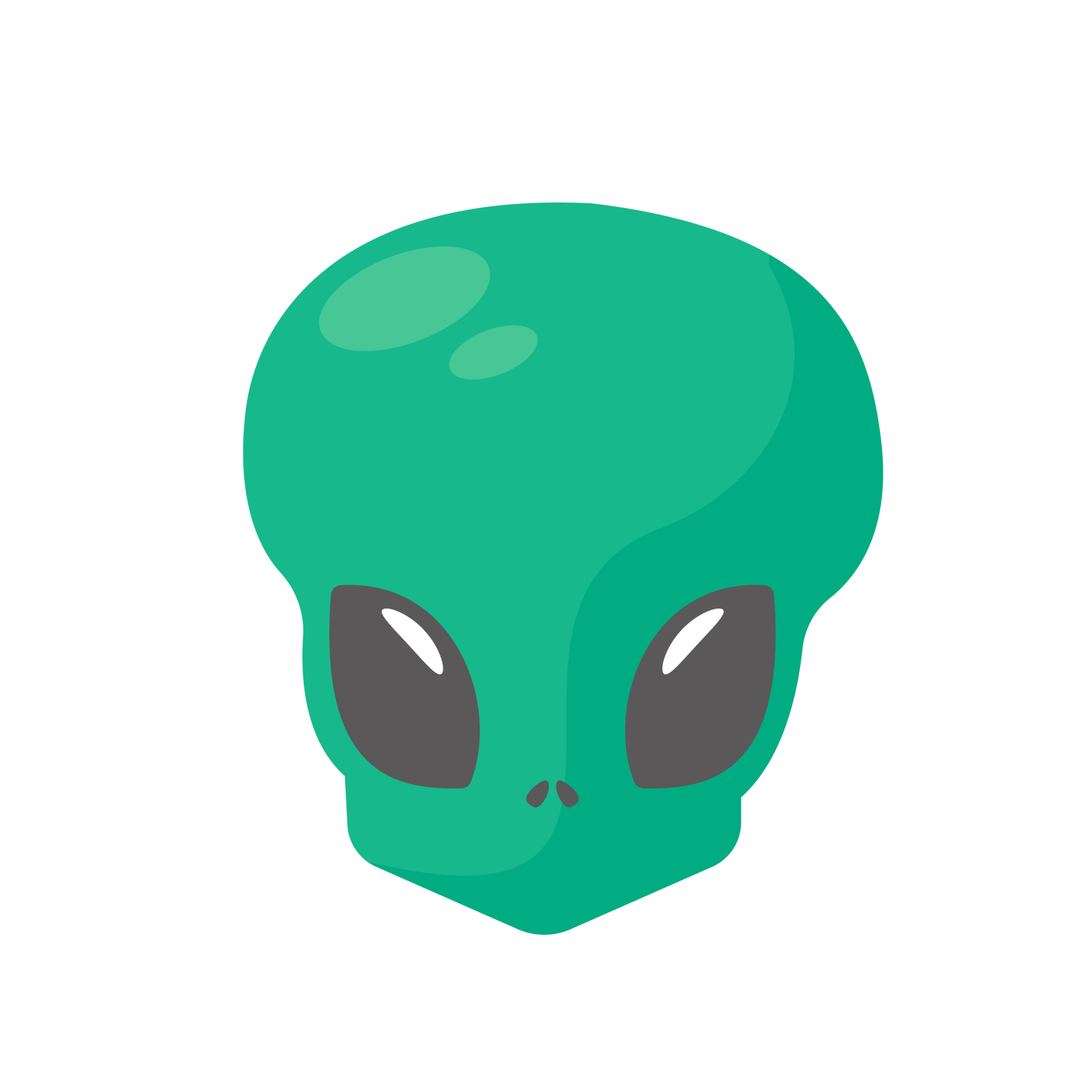 Free Alien faces. green alien creature with big eyes 14622885 PNG with