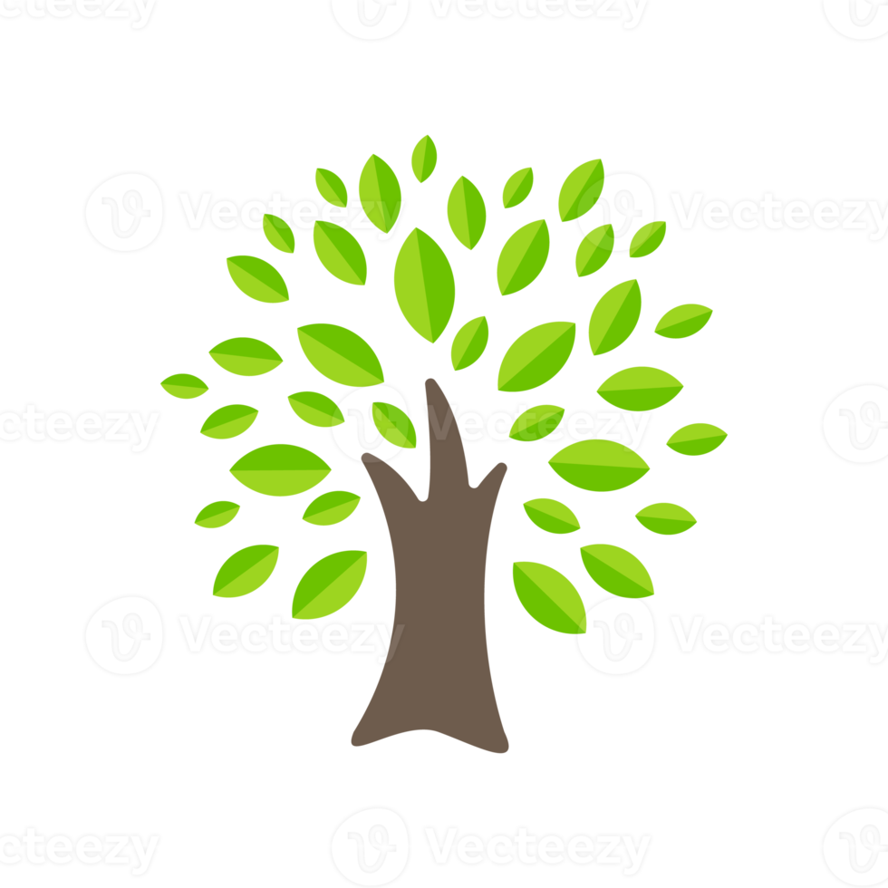 Baumsymbol einfaches flaches grünes Baumdesign wirtschaftliche Papierverwendungsideen, um das Abholzen von Bäumen zu reduzieren png