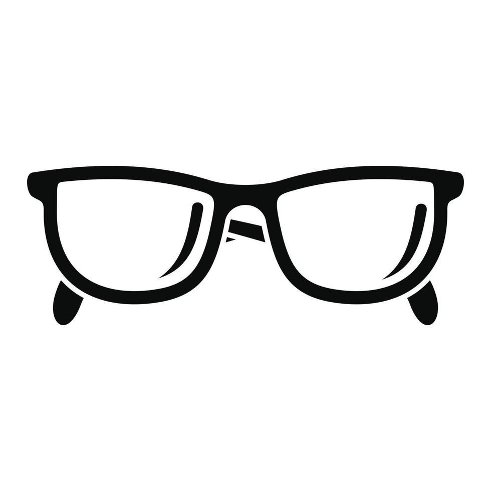 icono de gafas de contabilidad, estilo simple vector