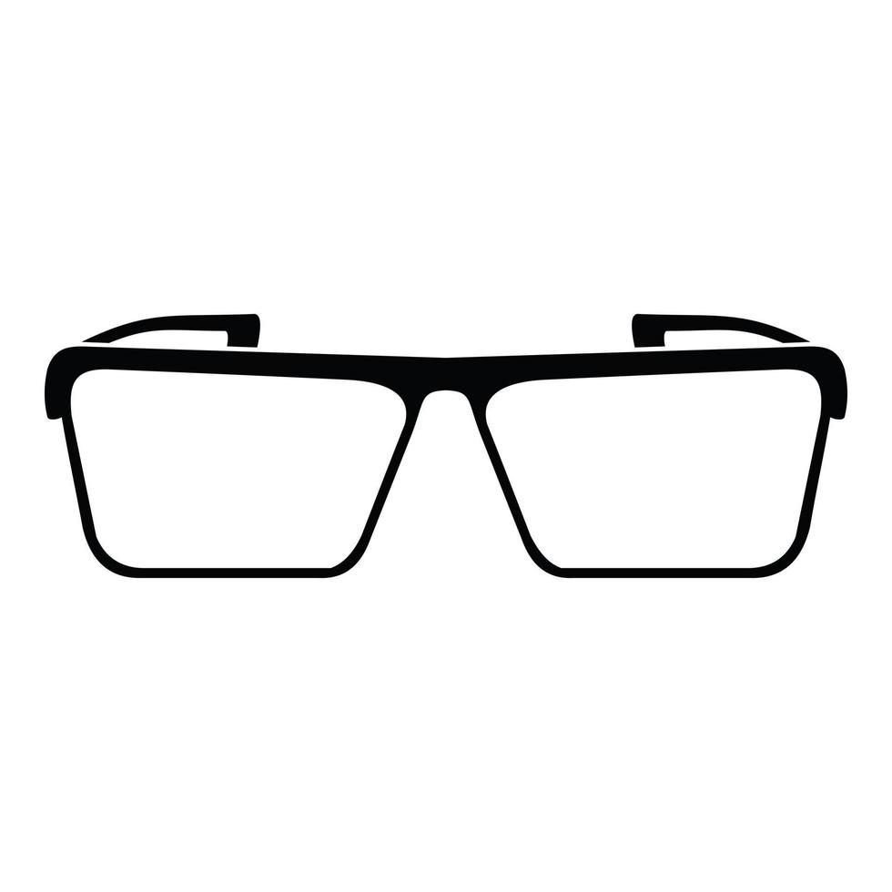 Square lens icon, simple style. vector