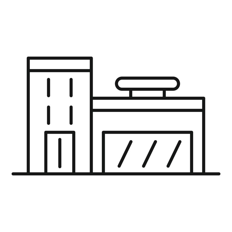 Exhibition center store icon, outline style vector