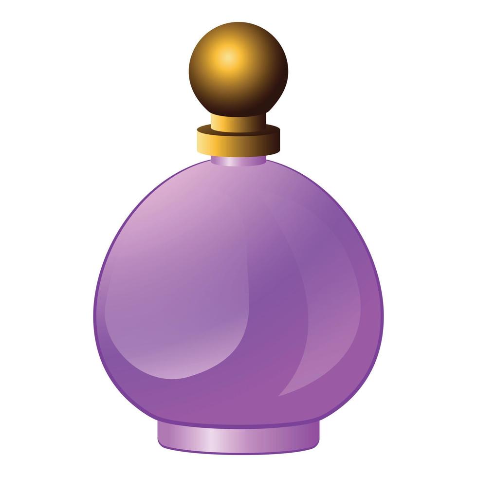 Perfume bottle icon, cartoon style vector