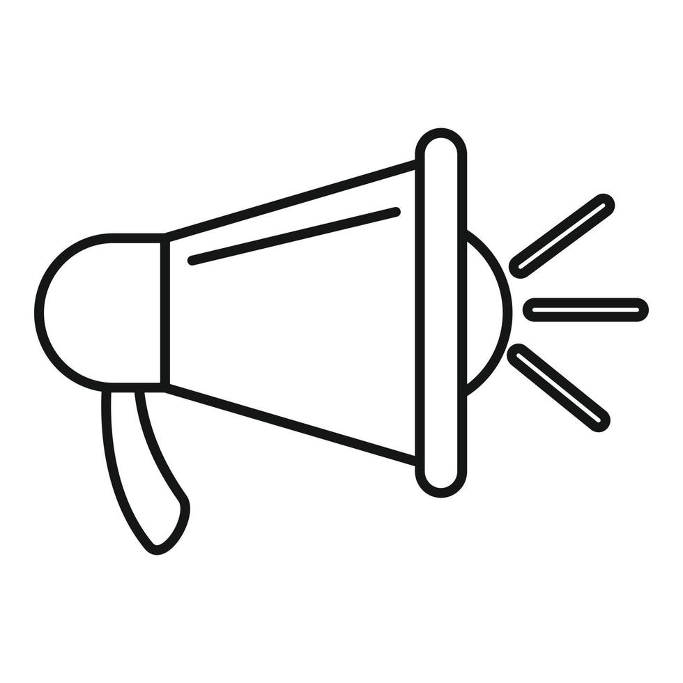 Megaphone links strategy icon, outline style vector