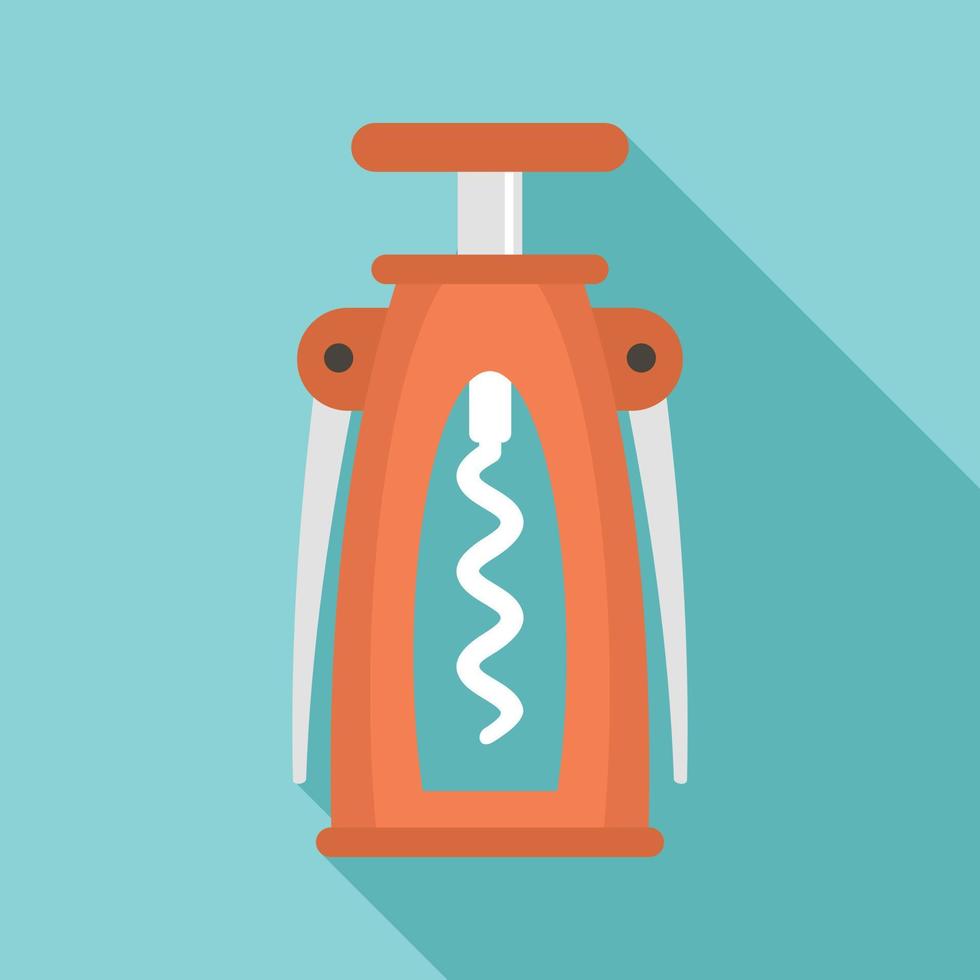 Butterfly corkscrew icon, flat style vector